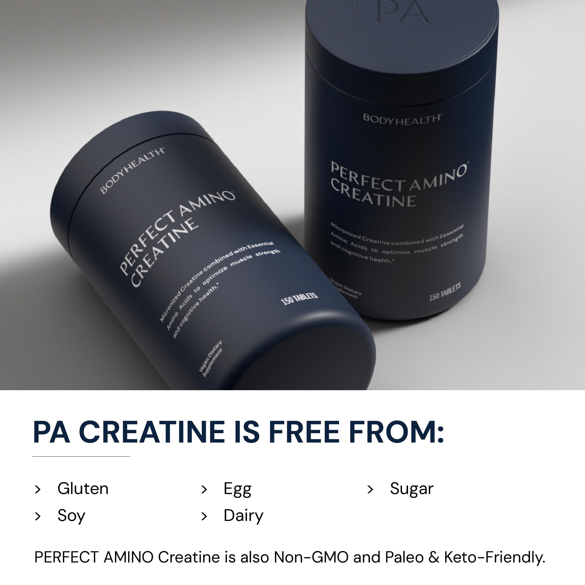 BodyHealth Creatine Monohydrate Tablets – Vegan Pre Workout Supplement with PerfectAmino, BCAAs & EAAs – Keto-Friendly, Muscle Recovery & Energy Support – 5g Creatine Equivalent per Serving BodyHealth Au supplements