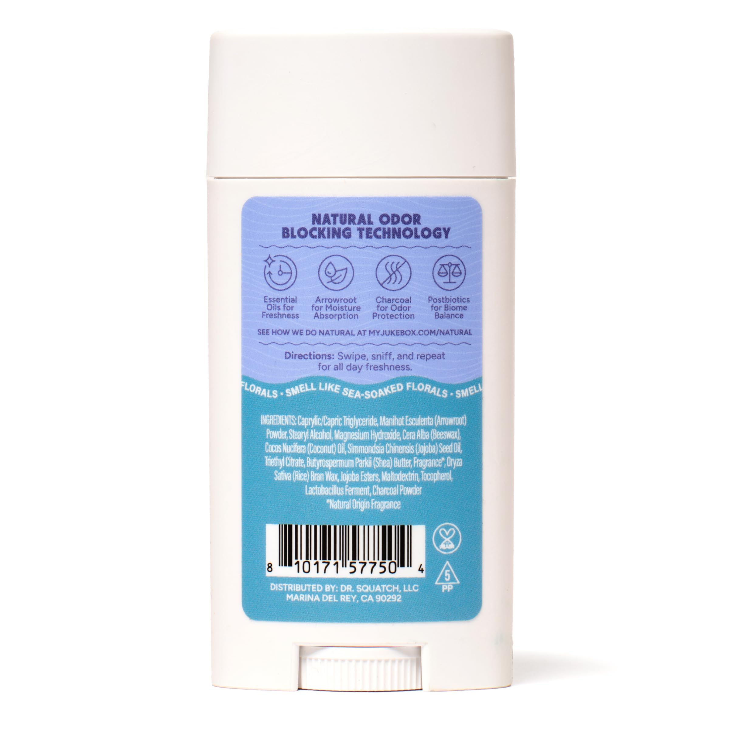 Jukebox Natural Women’s Deodorant – Aluminum Free, 72 Hour Odor Protection – Made with Arrowroot, Charcoal & Postbiotics – Sky Blue Malibu, 2.65 oz JUKEBOX Au supplements