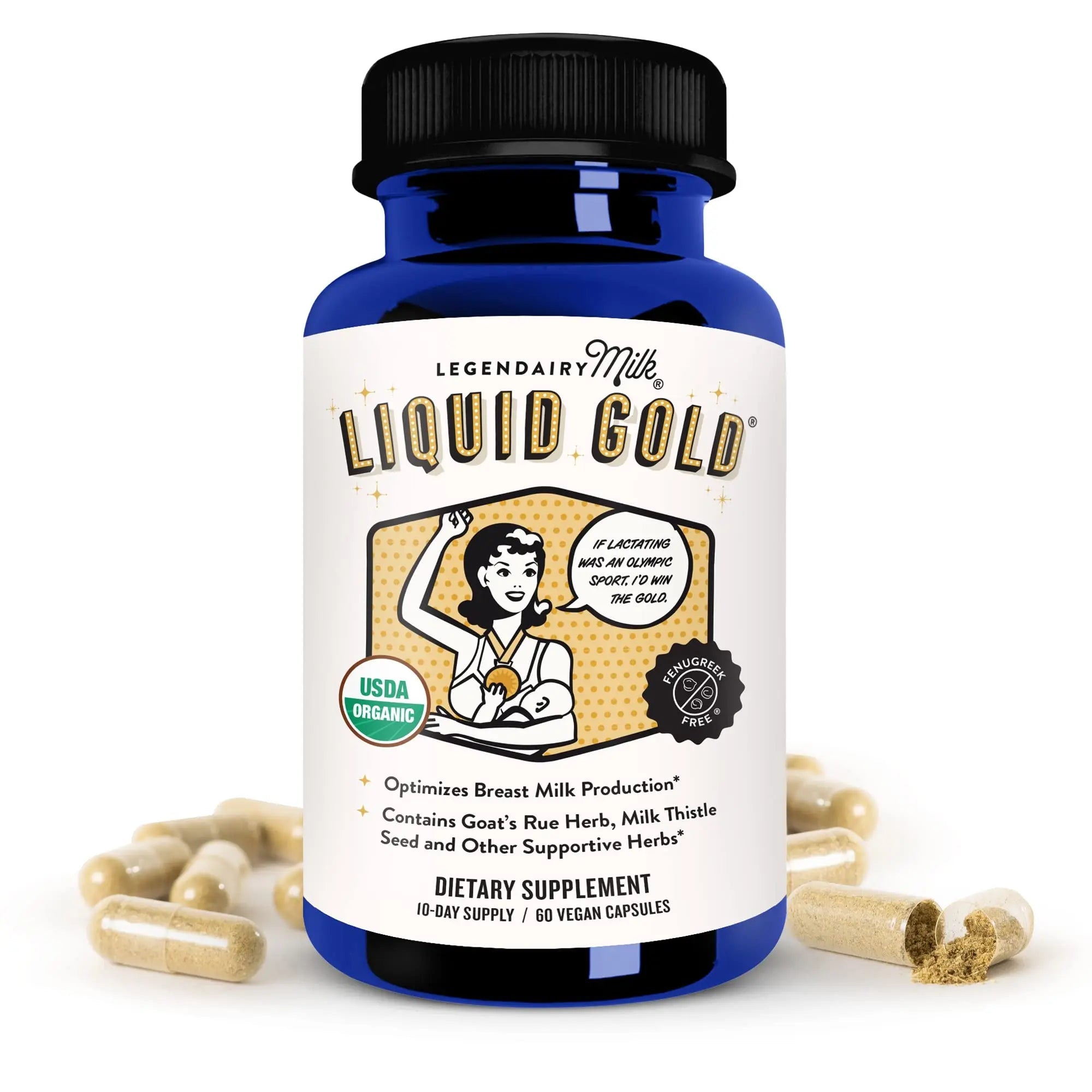 Legendairy Milk Liquid Gold Lactation Supplement, Organic Goat's Rue Lactation Legendairy Milk Au supplements