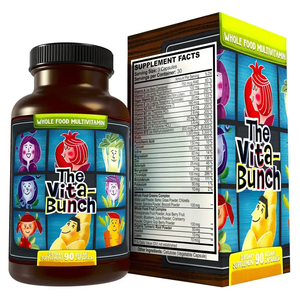 Whole Food Multivitamin Fruit & Super Greens All-in-one Vitamin Complex, 90 Vegan Capsules - Daily Vitamin for Women and Men Hippie Farms Au supplements