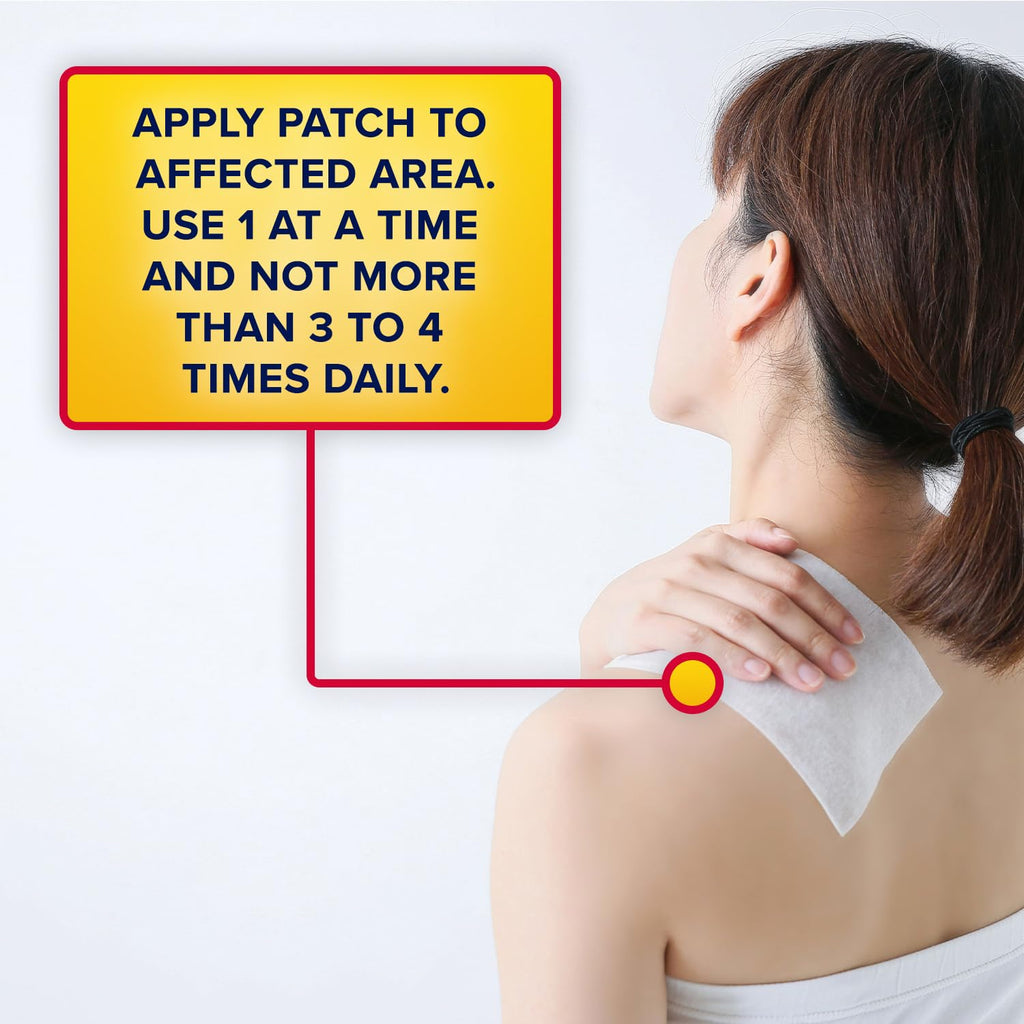 Aspercreme Lidocaine Pain Relief Patch XL for Back, Neck & Shoulder Pain, Topical Patches with Max-Strength 4% Lidocaine & Flexible Fabric Numbs Away Pain, 3 Ct. Aspercreme Au supplements