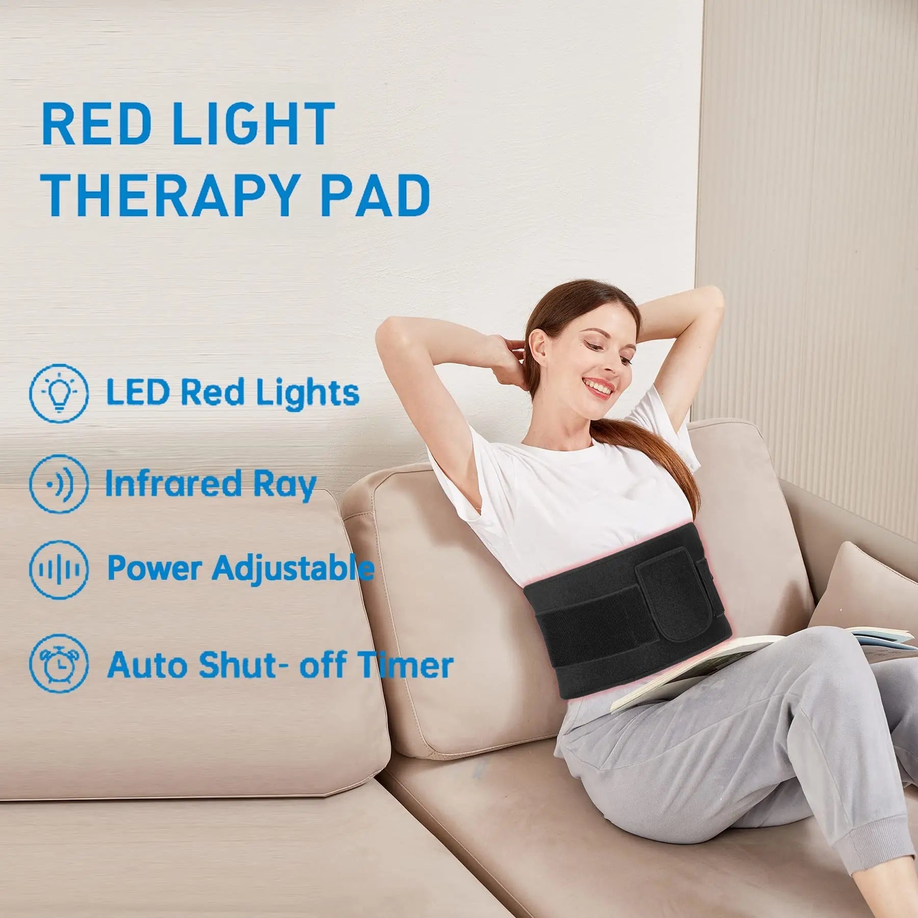 Naviocean Red Light Therapy Belt Device for Body Pain Waist, Infrared Wearable Pad Deep Therapy Wrap Naviocean Au supplements
