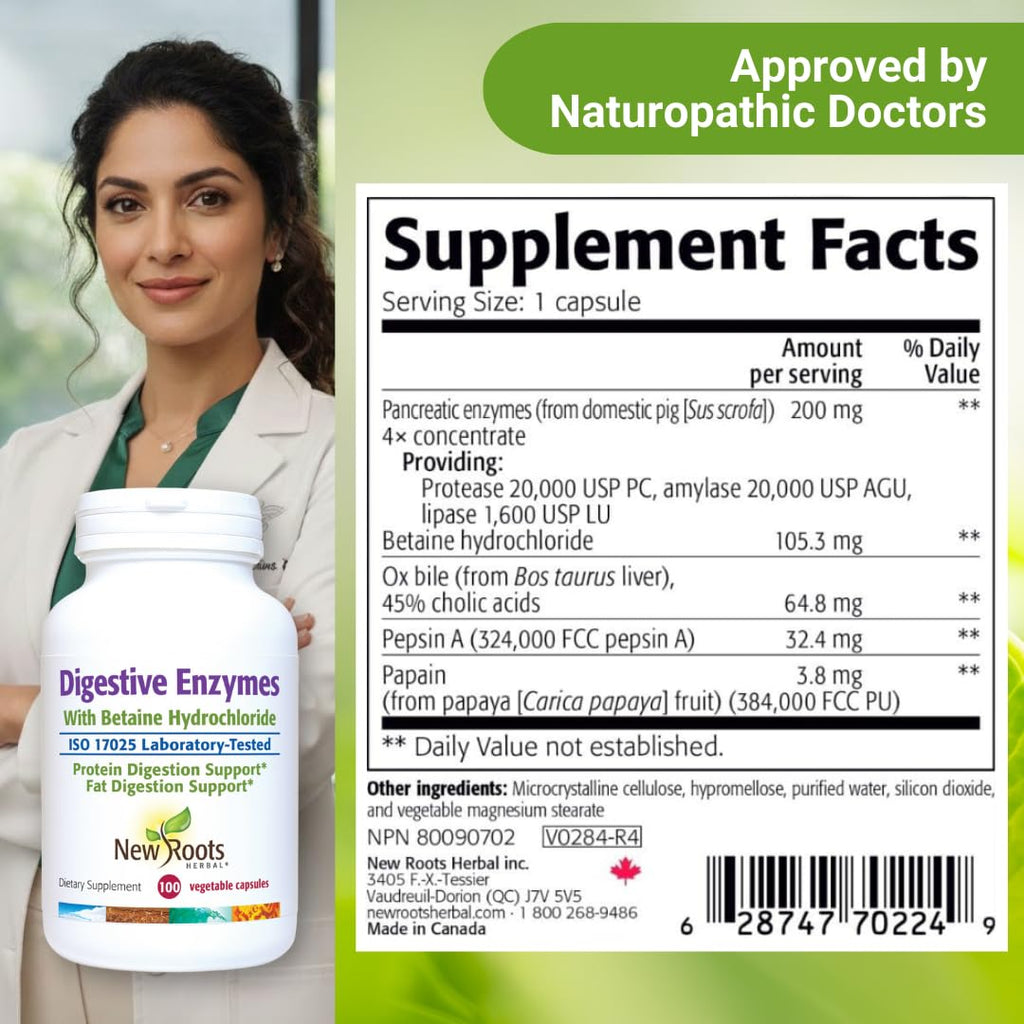Digestive Enzymes with Ox Bile and Betaine HCl (100 Caps) Ox Bile Supplements for No Gallbladder with Papain & Pepsin A | Pancrease Cleanse & Detox