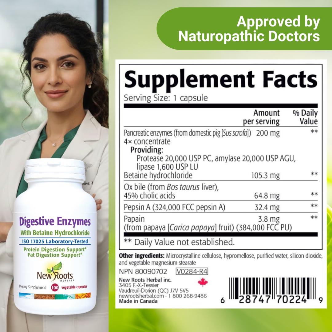 Digestive Enzymes with Ox Bile and Betaine HCl (100 Caps) Ox Bile Supplements for No Gallbladder with Papain & Pepsin A | Pancrease Cleanse & Detox