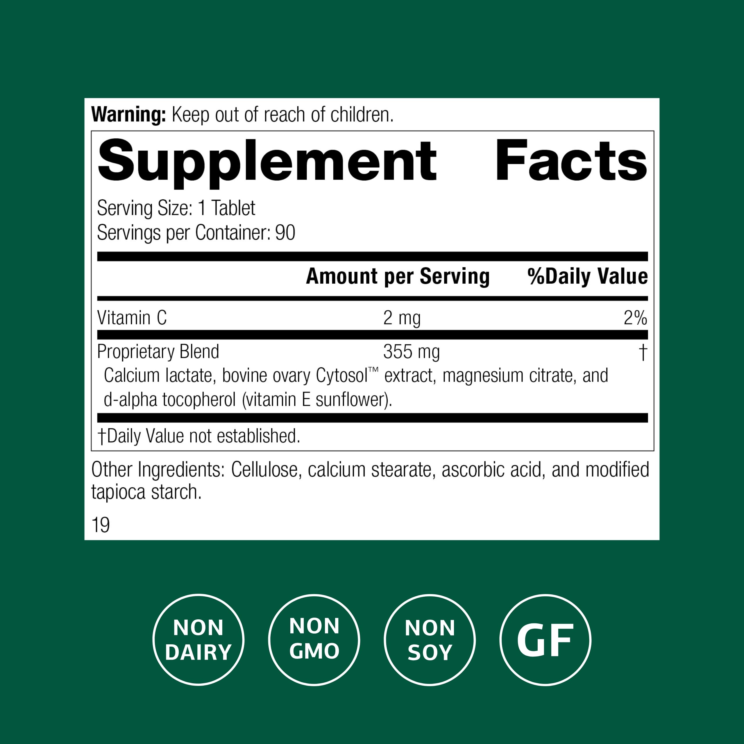 Standard Process Ovex - Daily Whole Food-Based Health Supplement - 90 Tablets (90 Servings) Standard Process Inc. Au supplements