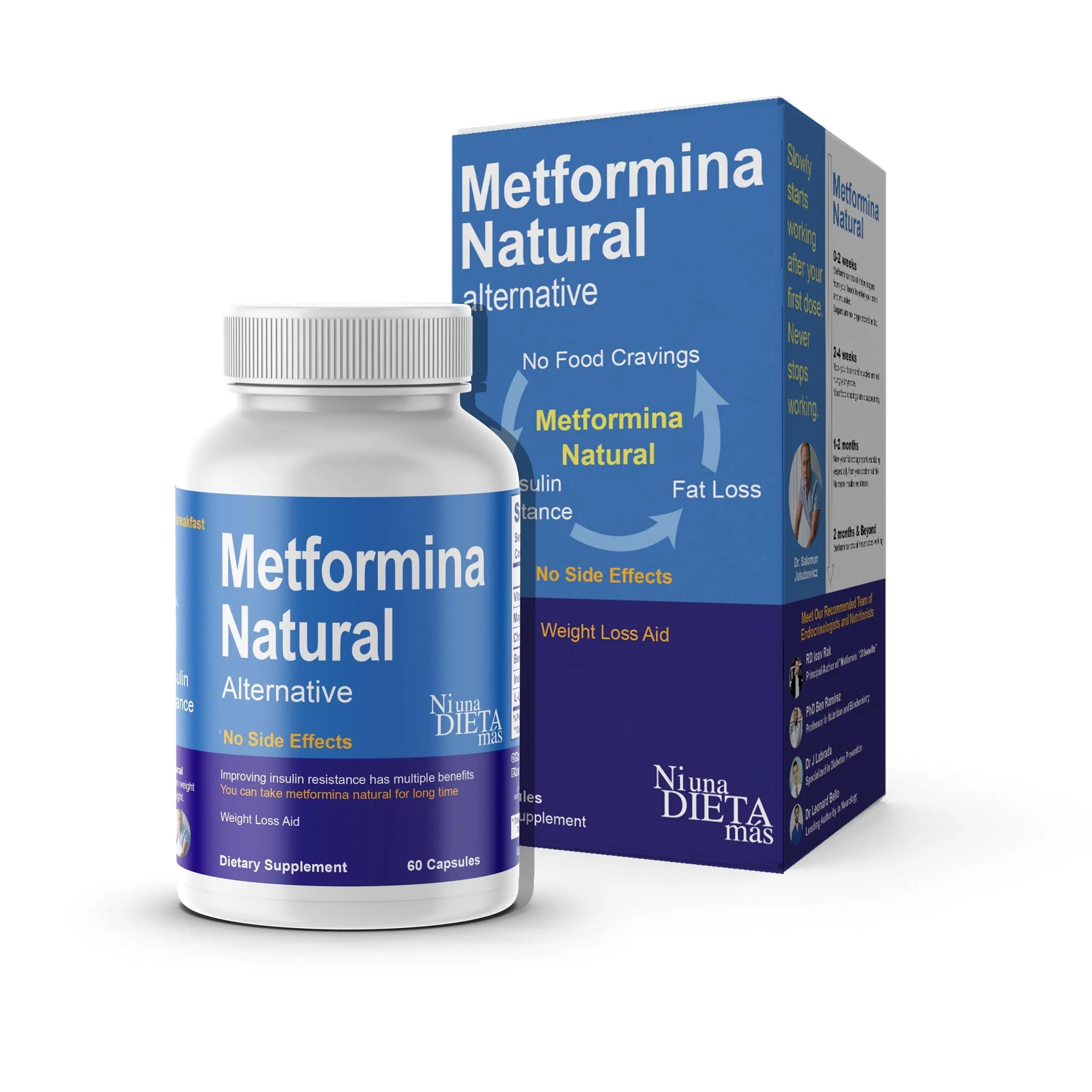 METFORMINA NATURAL - Fat & Glucose Metabolism Support - Dr Salomon (60 Capsules) Ni una dieta más Au supplements