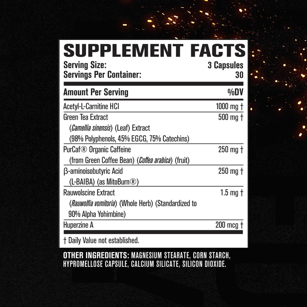 Jacked Factory Burn-XT Max - High-Performance Thermogenic Fat Burner & Appetite Suppressant for Weight Loss w/PurCaf Organic Caffeine, MitoBurn, Green Tea