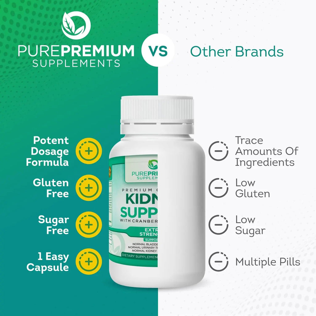 PurePremium Kidney Support Supplement with Cranberry Extract - Kidney Cleanse, Detox PurePremium Supplements Au supplements