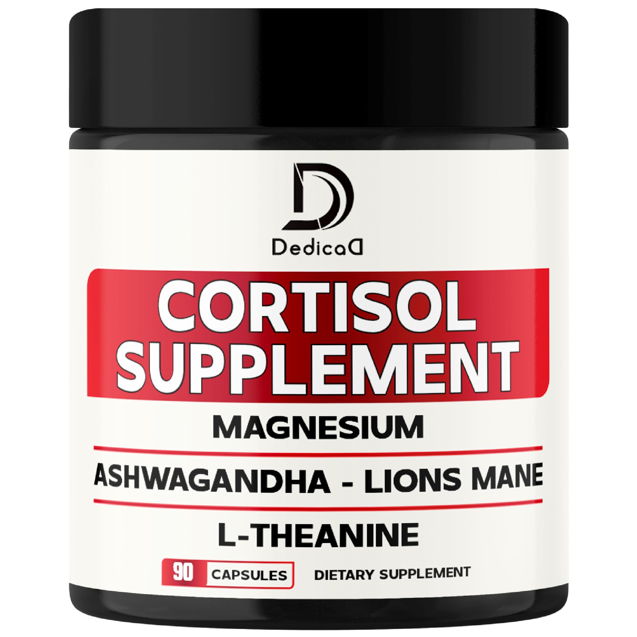 DEDICAD 9in1 Cortisol Supplement - Ashwagandha and Magnesium Glycinate and Chelate - Brain Health & Restful Night & Mood Balance - 90 Capsules Supply 45 Days DEDICAD Au supplements