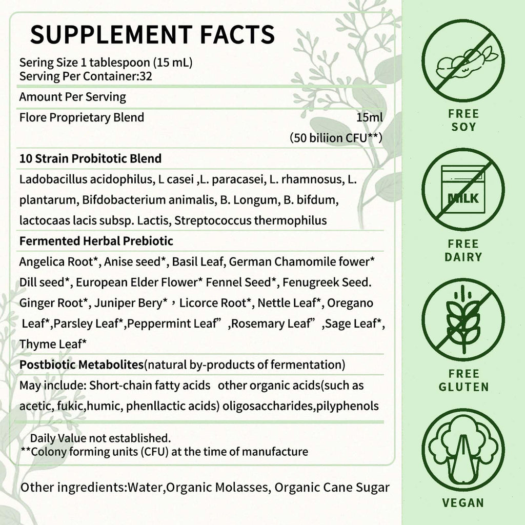 TRUERELIEF Women's Daily Probiotic + Prebiotic + Postbiotic Liquid, 3-in-1 for Gut Health, 10 Strains & 18 Fermented Herbs (1) TRUERELIEF Au supplements