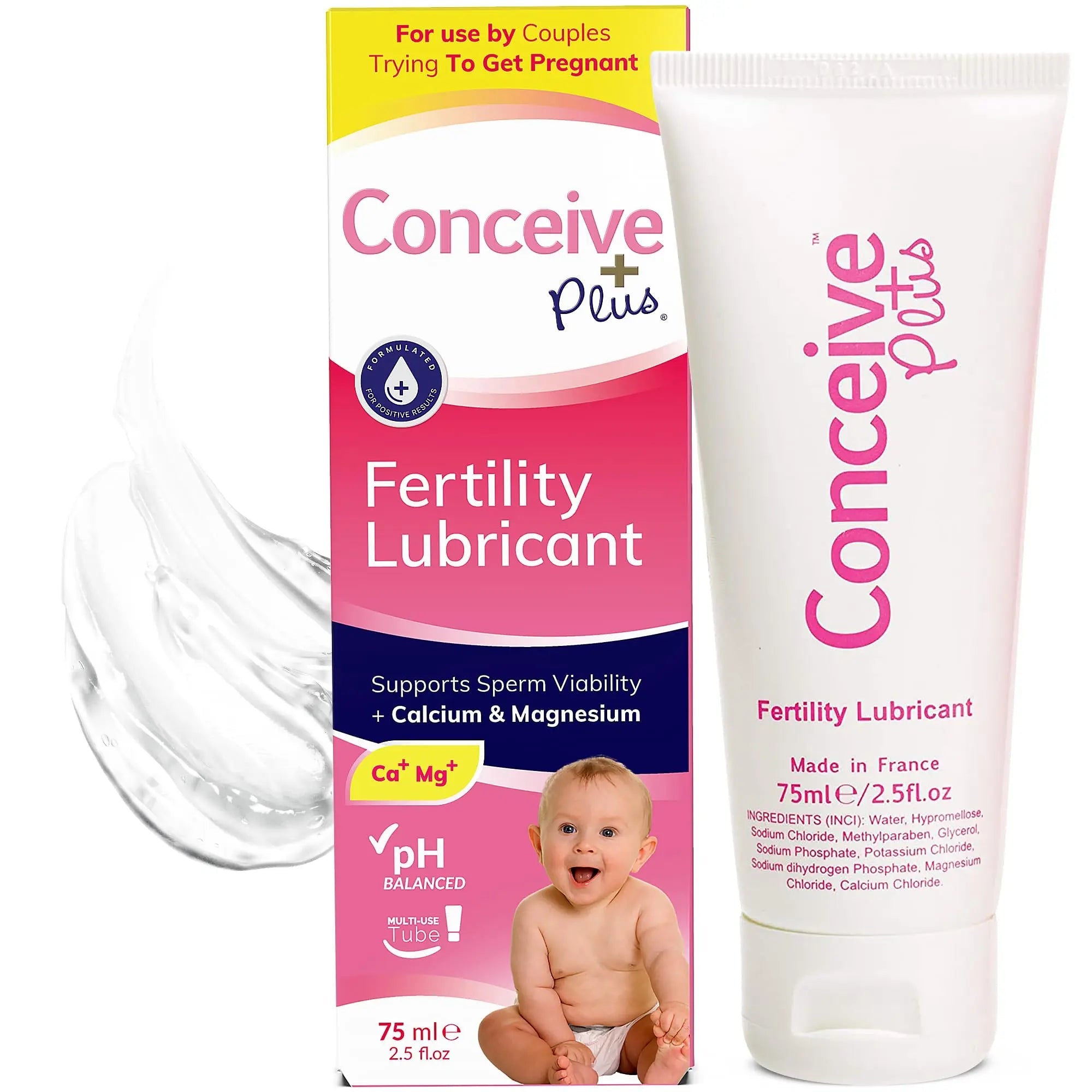 Conceive Plus Fertility Lubricant - Fertility Friendly Lube for Couples Trying to Conceive, 75ml / 2.5 fl oz CONCEIVE PLUS Au supplements