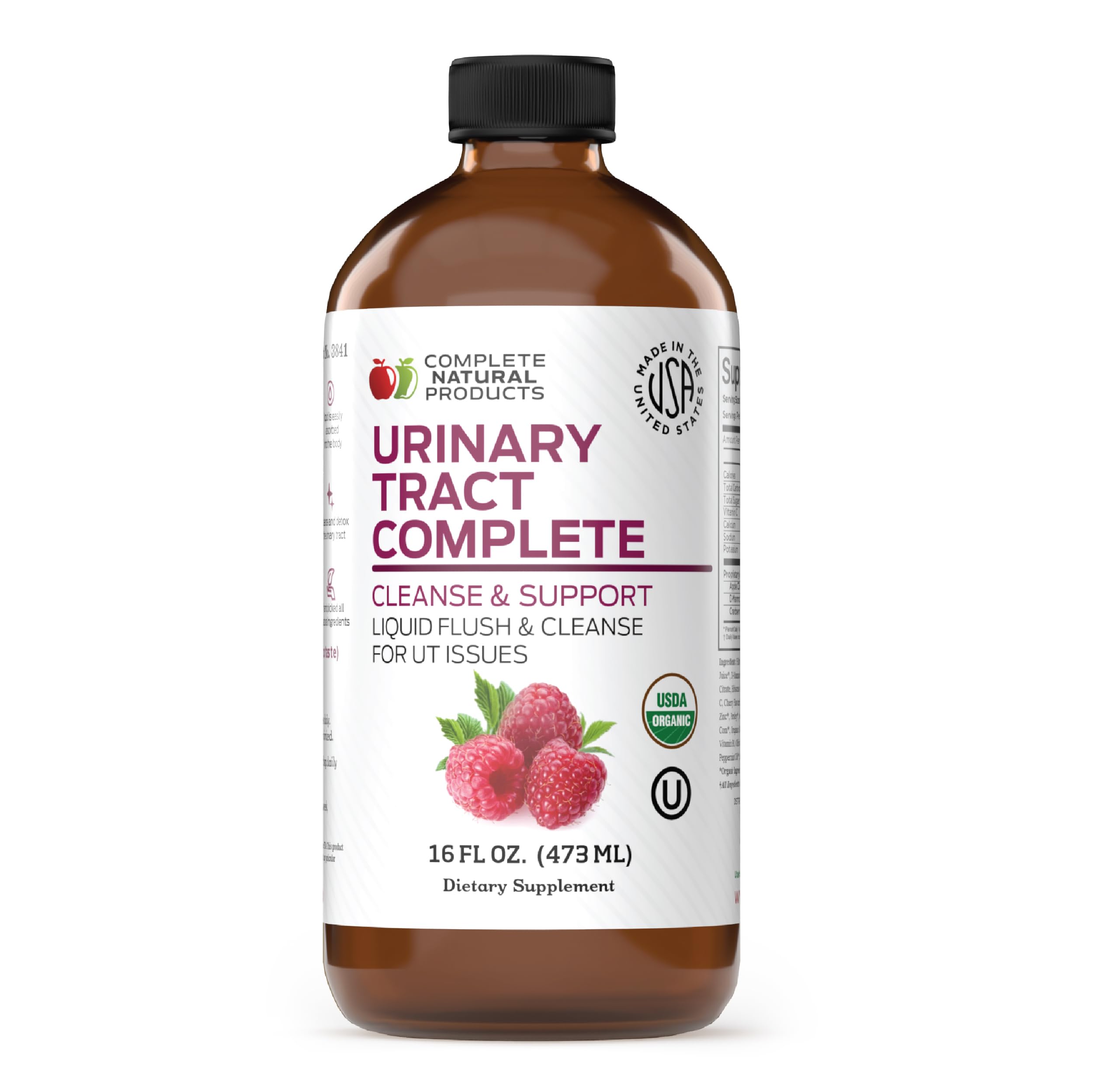 Complete Natural Urinary Tract Complete 8oz - Liquid Supplement for Urinary Tract Health with Organic Cranberry, D-Mannose, Beet Root, Fennel Seed, and Turmeric Complete Natural Products Au supplements