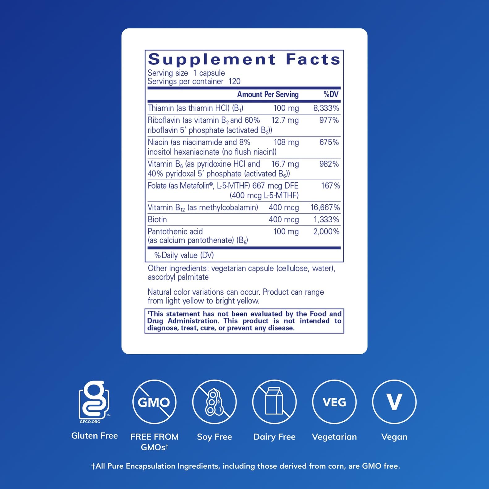 Pure Encapsulations B-Complex Plus - B Vitamins Supplement to Support Neurological Health, Cardiovascular Health, Energy Levels & Nervous System Support