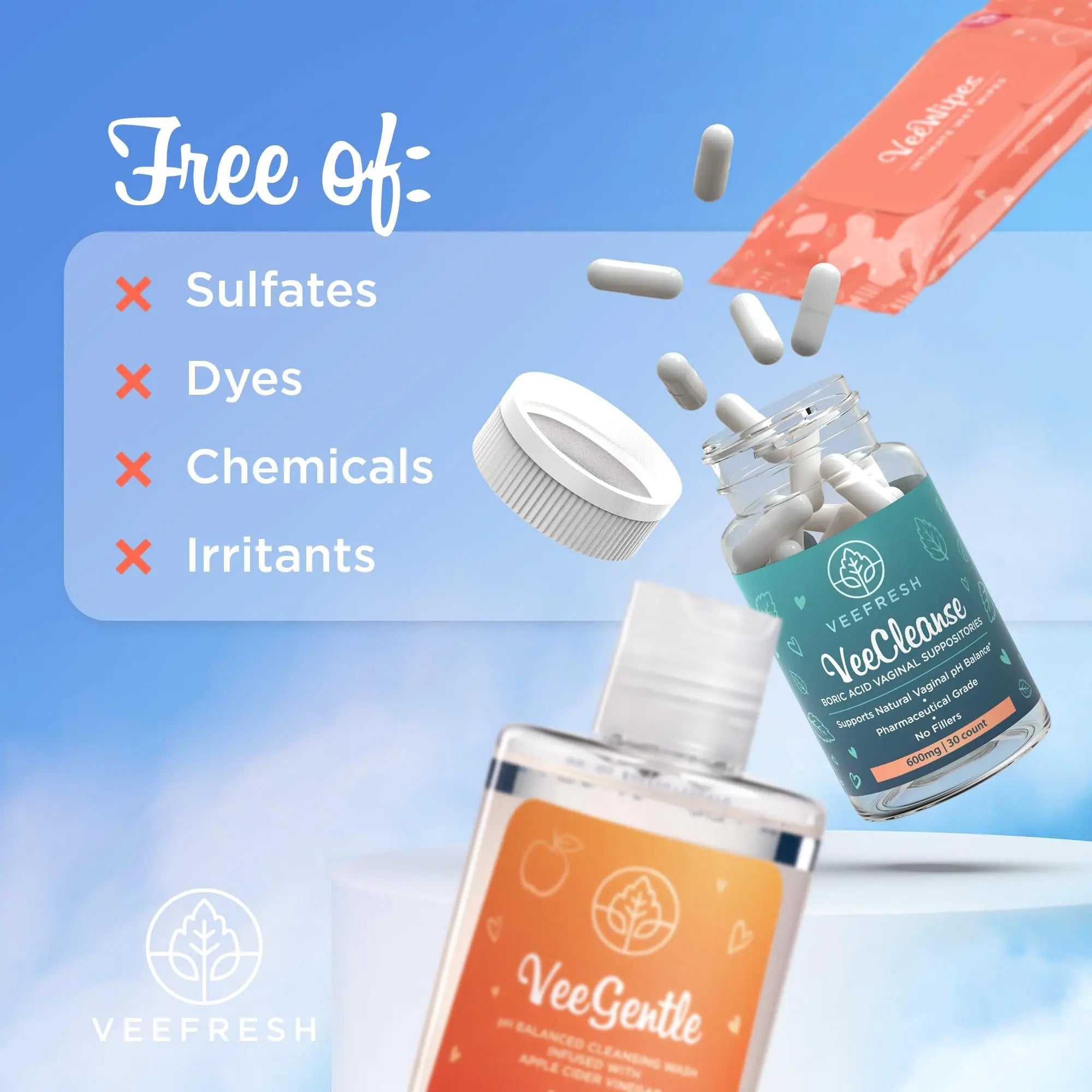 VeeFresh VeePower Bundle - A Convenient Feminine Care Bundle for Any-Time Freshness & Odor Control VeeFresh Au supplements