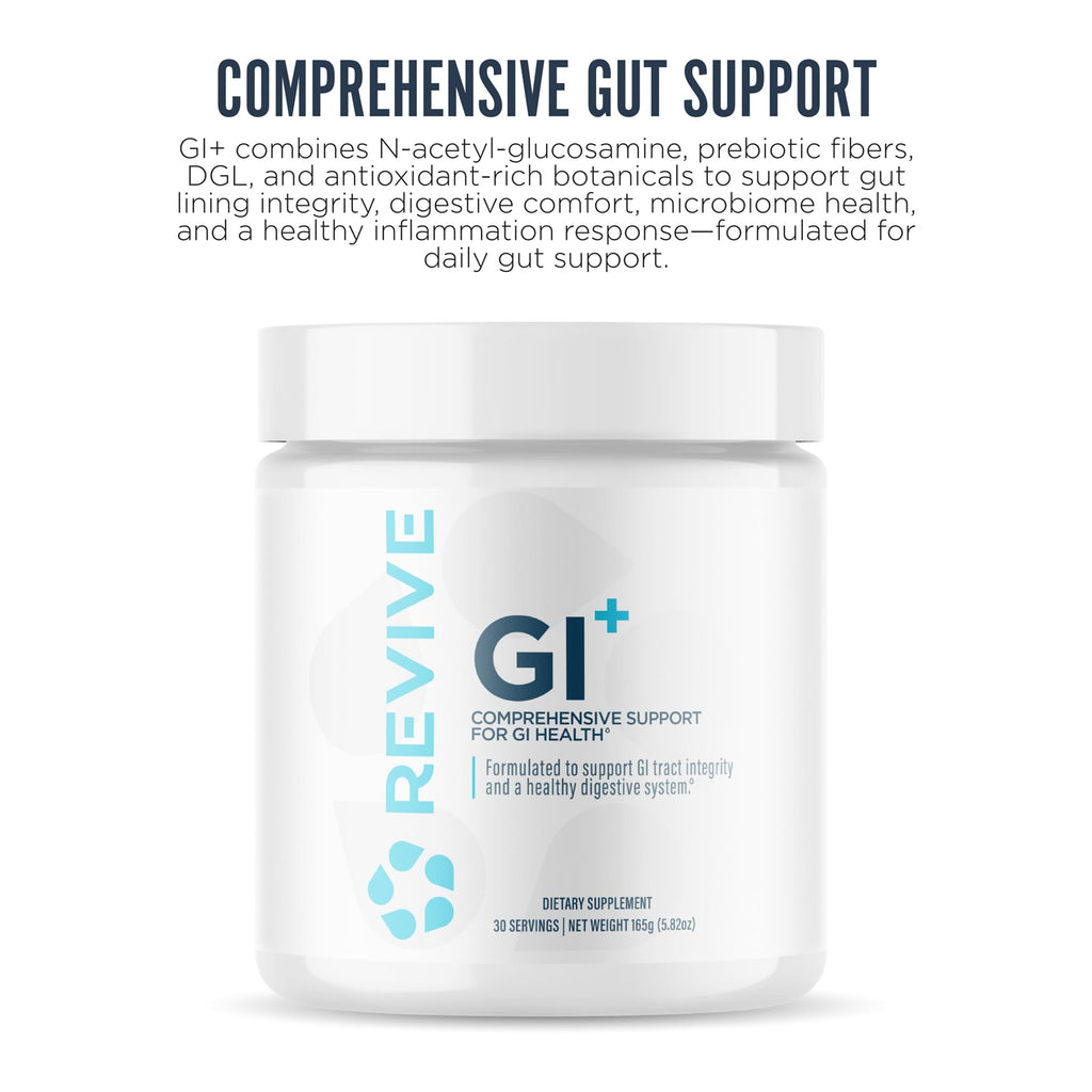 Revive MD Digestive Health Supplement, GI Plus (30 Servings) - Supports Gut Health for Women & Men - Promotes Regularity & Bowel Function