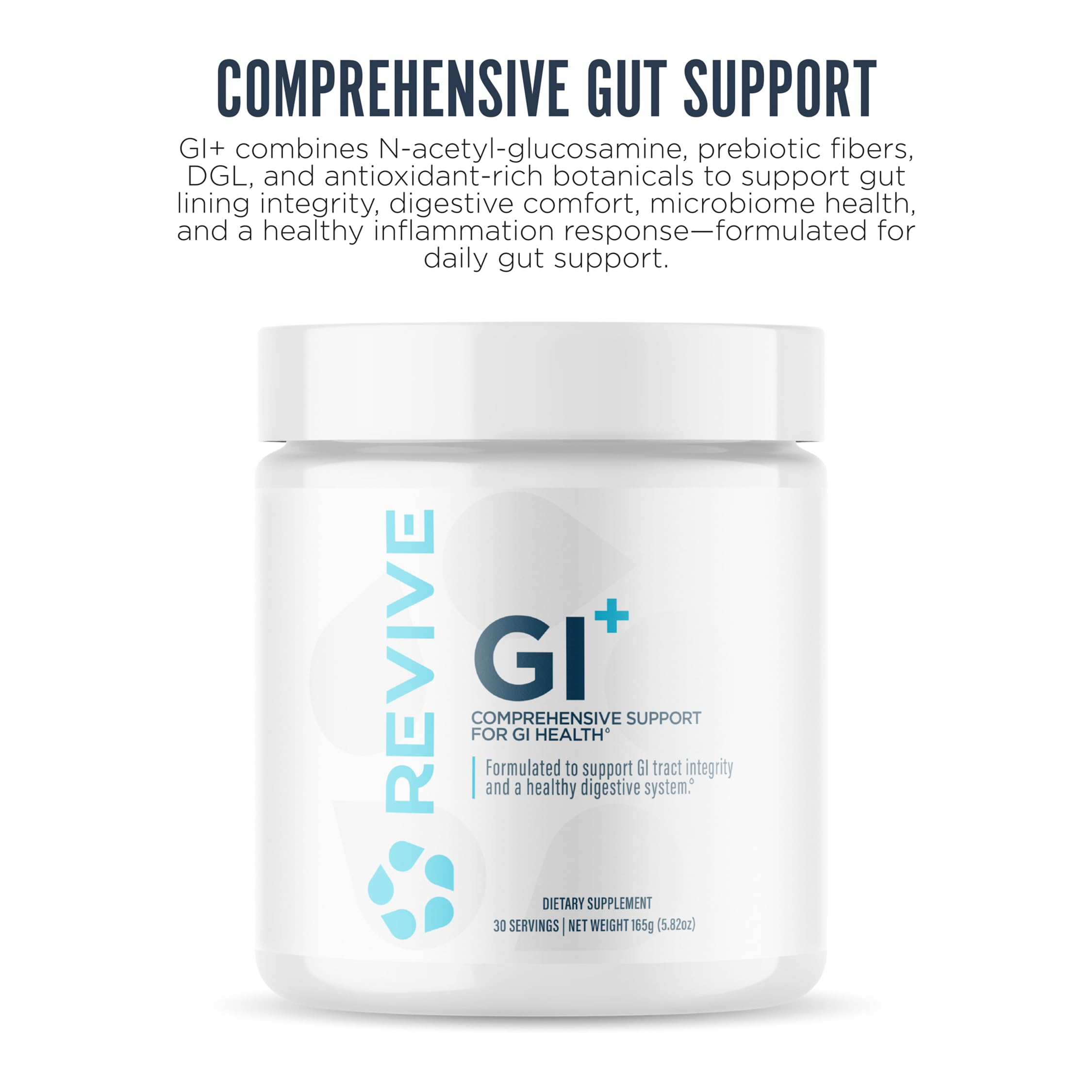 Revive MD Digestive Health Supplement, GI Plus (30 Servings) - Supports Gut Health for Women & Men - Promotes Regularity & Bowel Function