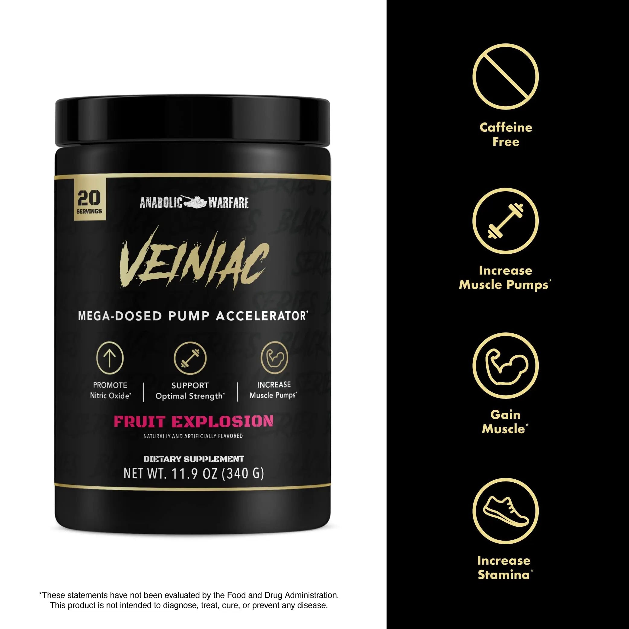 Anabolic Warfare Veiniac Muscle Pump Activator Supplement Stimulant Free Pre-Workout Anabolic Warfare Au supplements