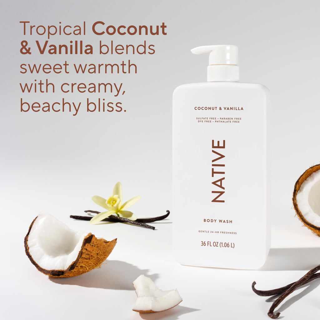 Native Sulfate Free Body Wash Contains Naturally Derived Ingredients | for Women & Men