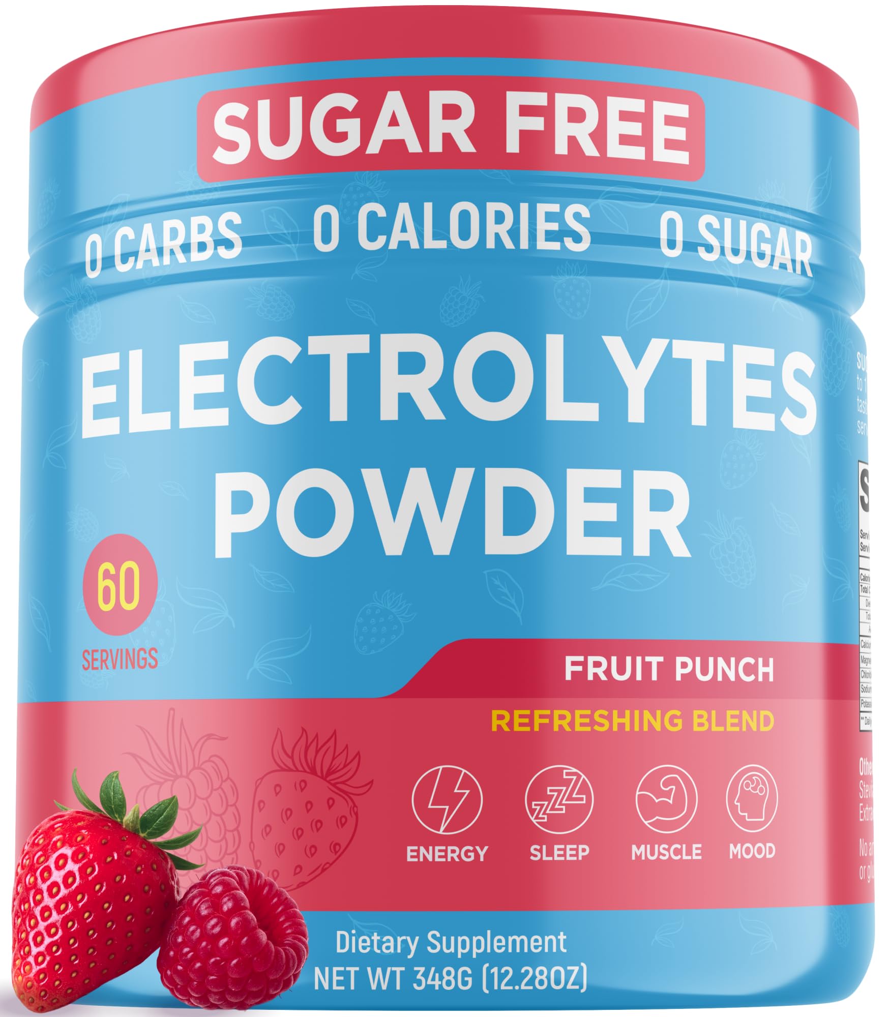 Keto Vitals Keto Electrolytes Powder | Keto-Friendly Electrolytes with Potassium, Magnesium, Sodium, Calcium | Electrolytes Sugar Free | Supplement Energy Drink Mix