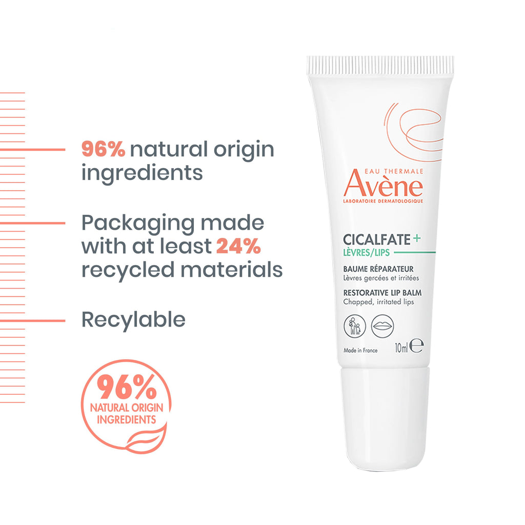 Avène Cicalfate Restorative Lip Cream, Long Lasting Moisture to Soothe Dry, Cracked Lips