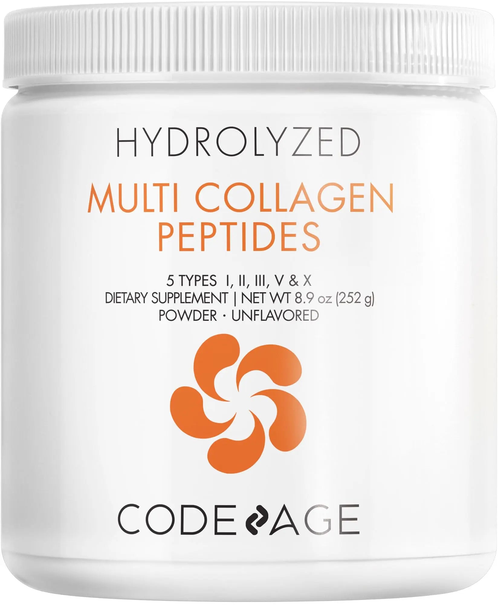 Codeage Multi Collagen Protein Powder Peptides, Hydrolyzed, Type I, II, III, V, X Grass Fed All in One Super Bone Codeage Au supplements