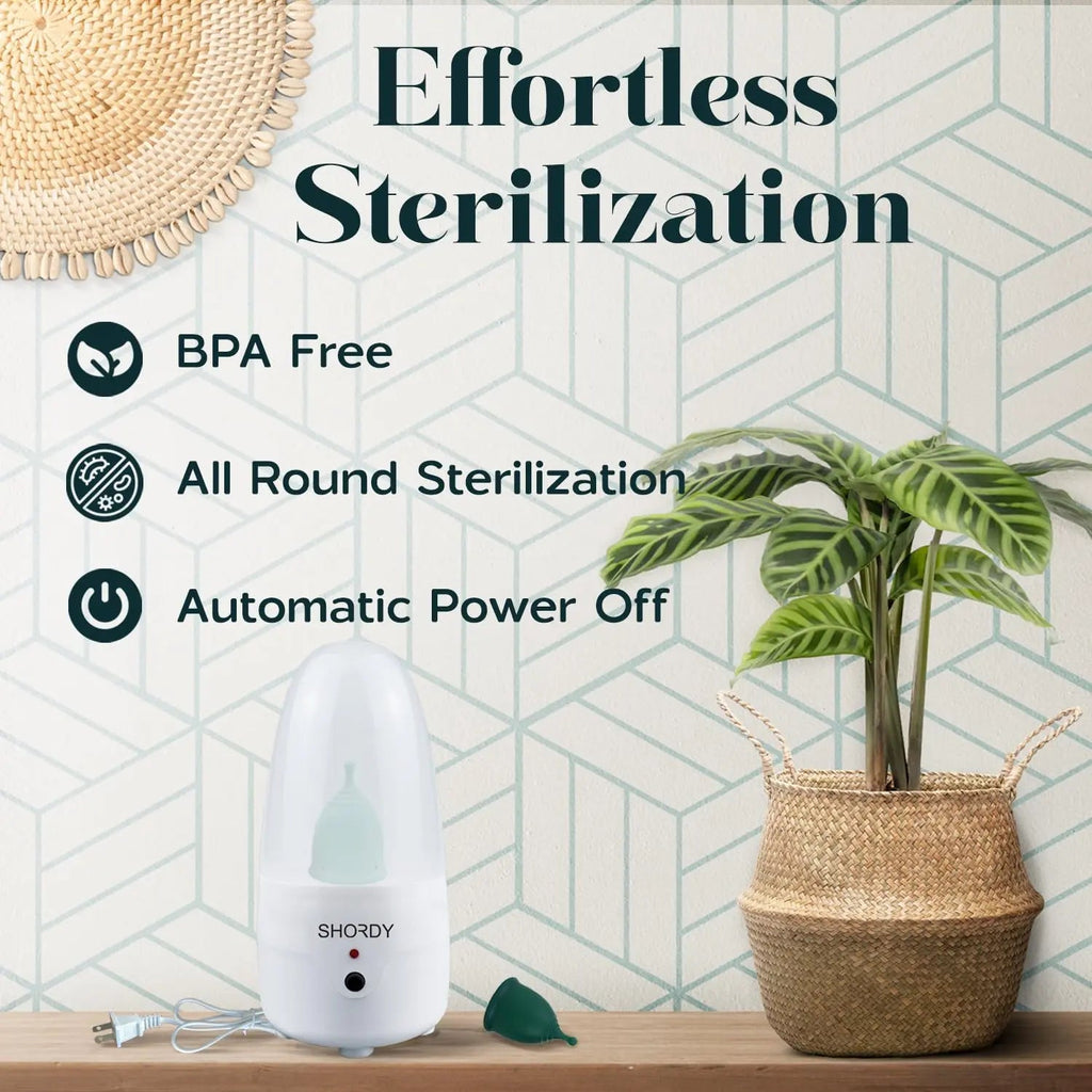 SHORDY Menstrual Cup and Steamer Sterilizer for Beginners Kit Set of 2 Period Cups (Small & Large) SHORDY Au supplements