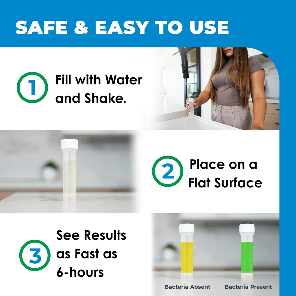 Safe Home® DIY Bacteria in Water Test Kit – Results as Fast as 6 Hours – Detects 50 Different Species of Coliform Bacteria – EPA Lab Certified – Made in the USA – (1 Pack) Safe Home Au supplements