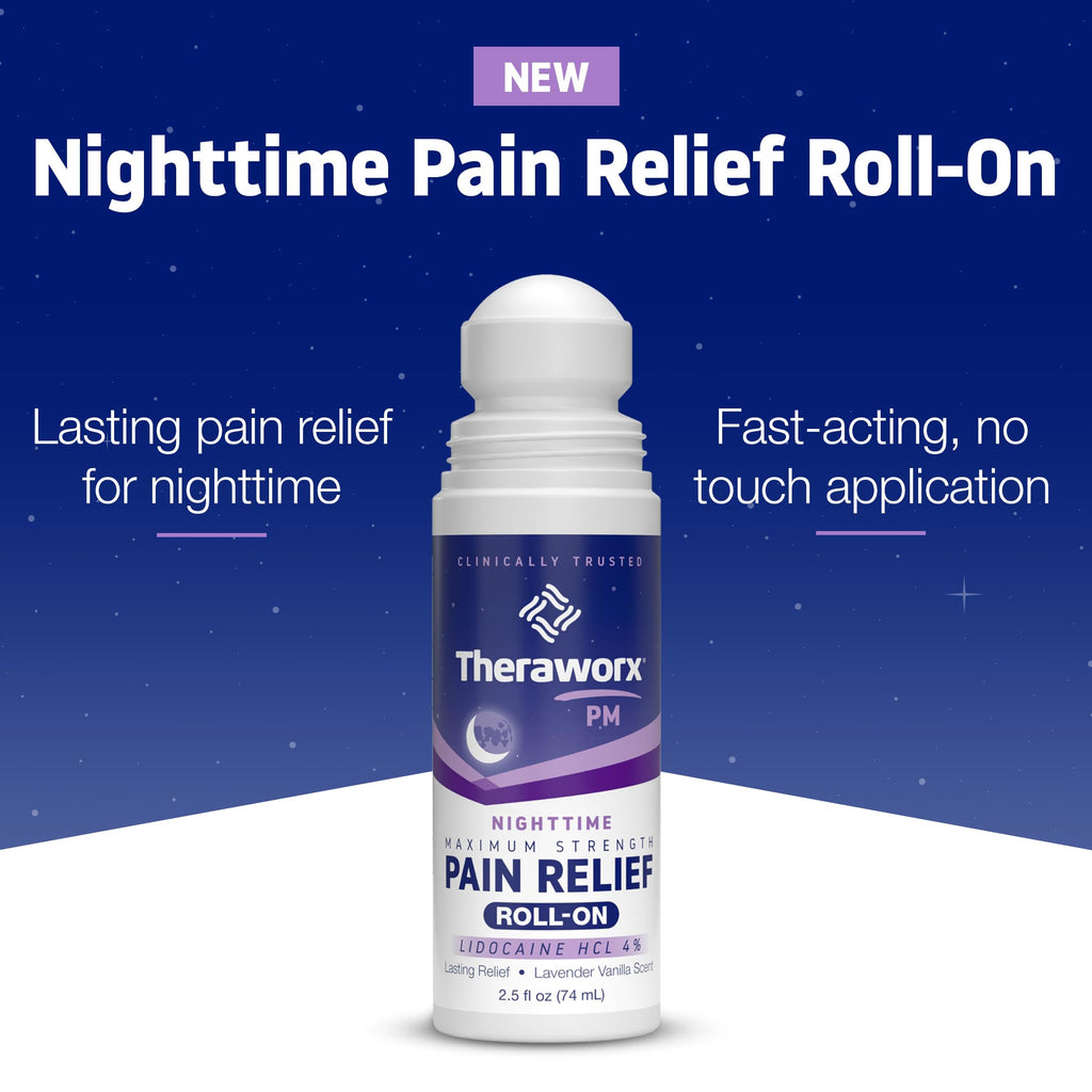 Theraworx Nighttime Maximum Strength Pain Relief Roll-on with Lidocaine – 2.5 oz - 2 Count Theraworx Au supplements