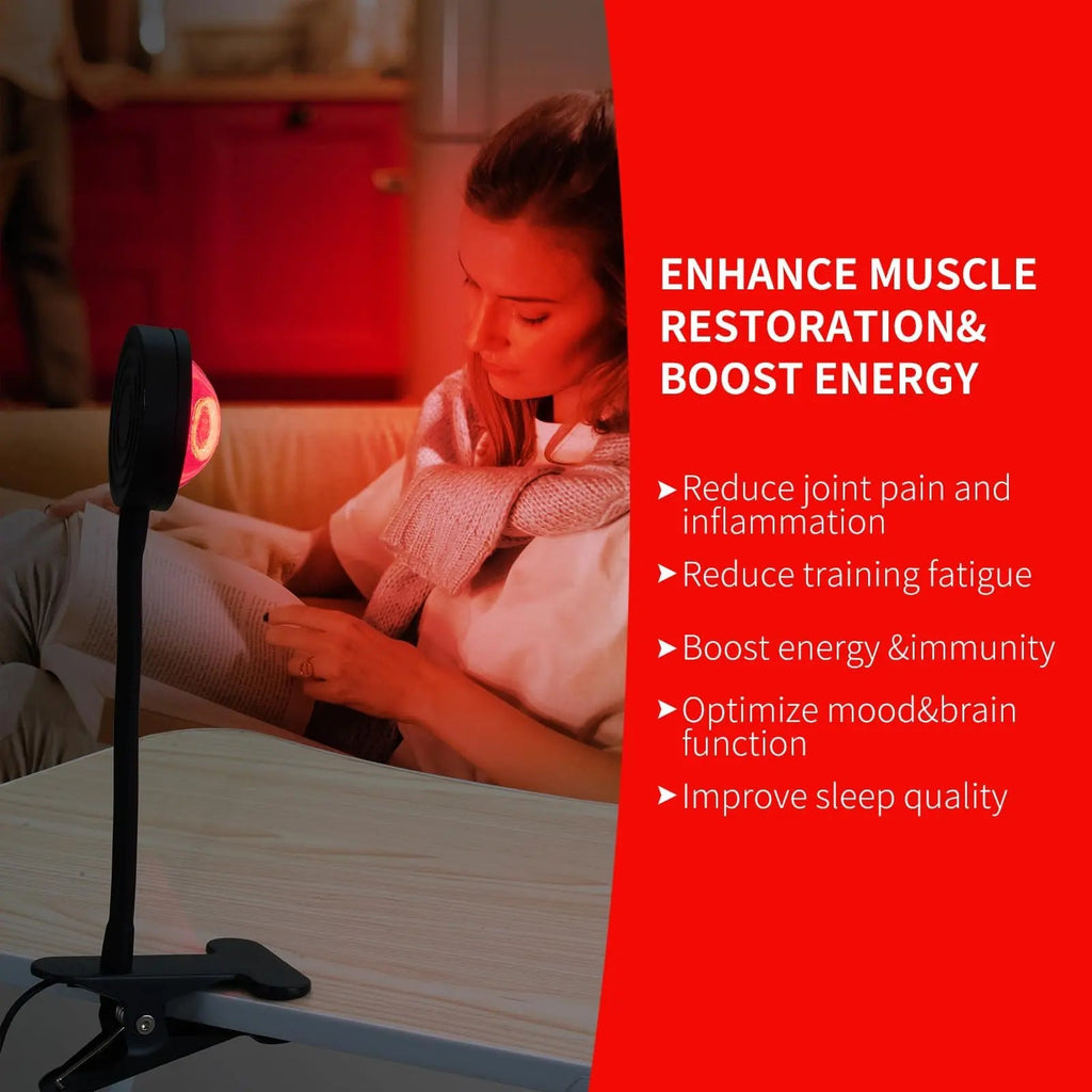 WTINTELL Red Light Therapy for Face, 660nm LED Red Light Therapy Light with Clip, Suitable WTINTELL Au supplements