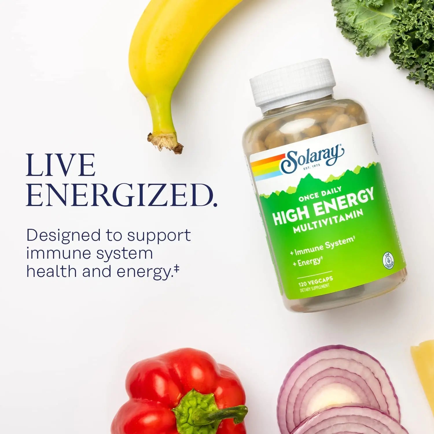 SOLARAY Once Daily High Energy Multivitamin for Women and Men - Energy Supplements - Immune Support w/Vitamin C, A, D and E, Vitamin B Complex SOLARAY Au supplements
