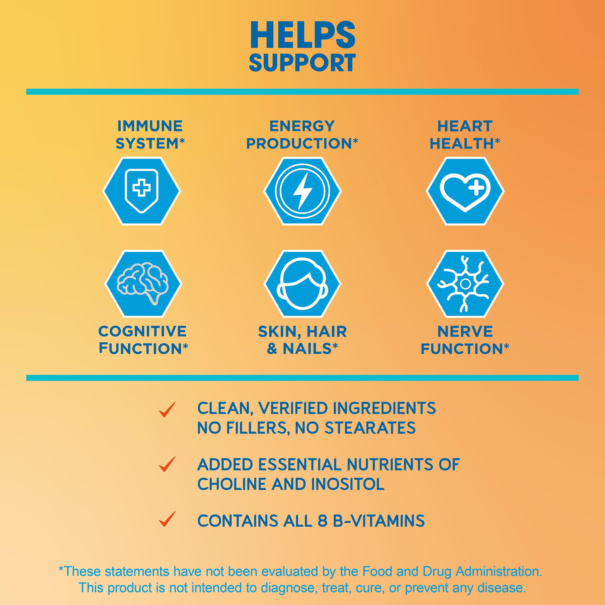BioEmblem Vitamin B-Complex - All 8 Active Forms with Methyl Folate, Methyl B12, B6, Biotin Plus Choline Inositol, Supports Energy, Metabolism, Brain, Heart Health