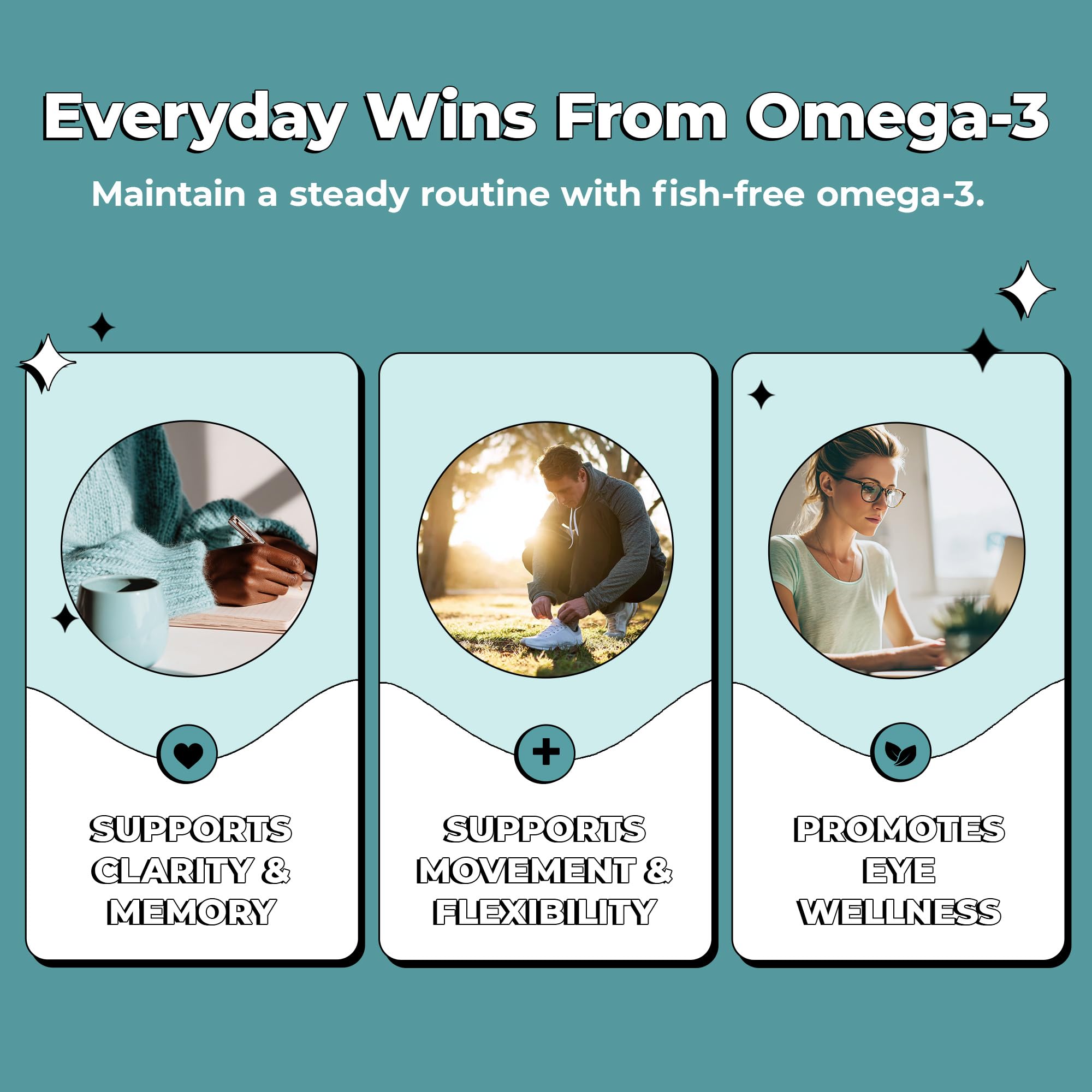 Future Kind Omega-3 Supplement for Clarity, Memory, and Mobility Comfort, 2 Months Supply of Citrus-Scented Softgels with EPA and DHA, Vegan Omega-3 Supplement from Algae, Carrageenan Free, 60 Count Future Kind Au supplements