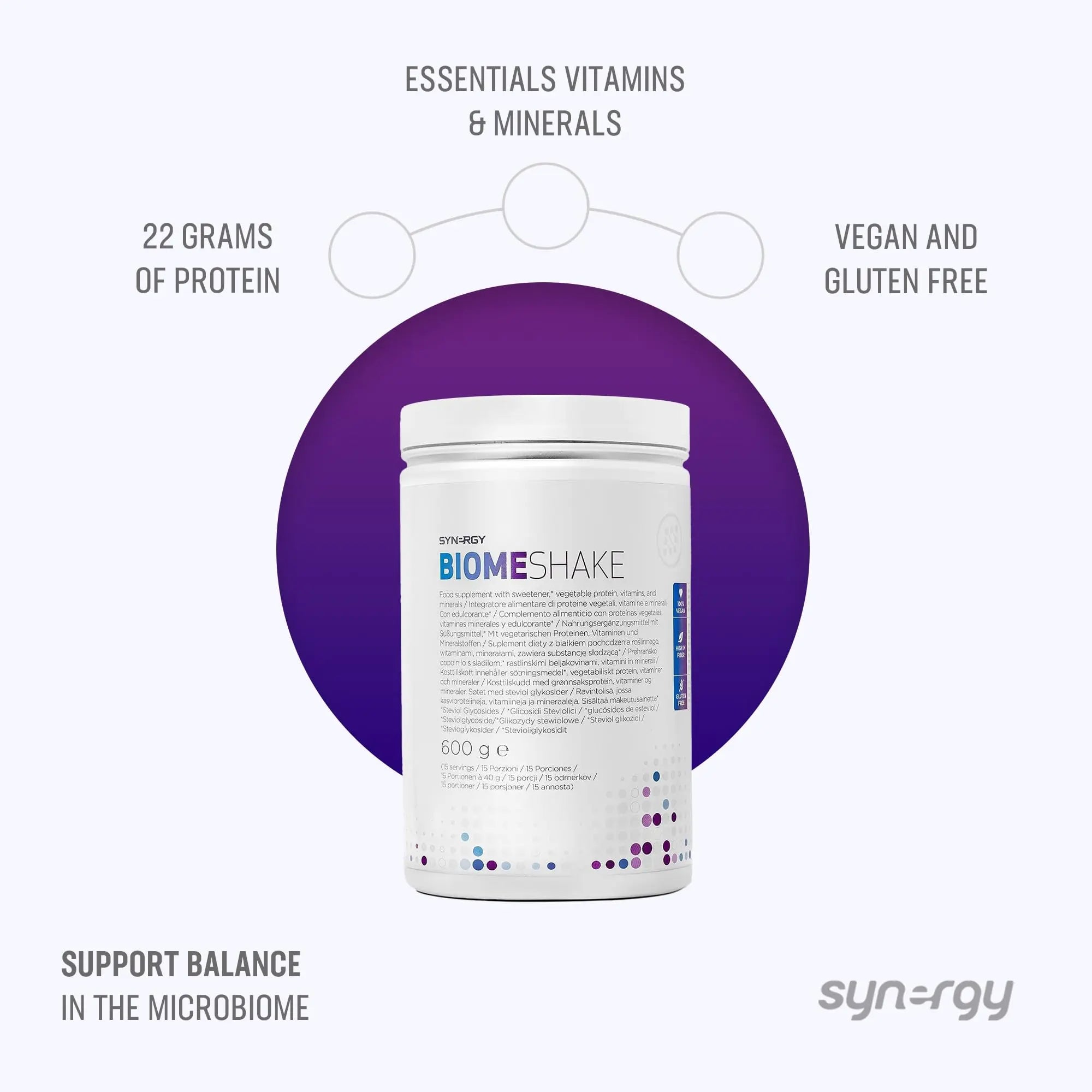 Synergy Worldwide Biome Shake 600 g | 22g Protein Powder Supplement | High in nutrients, Vitamins and Minerals Synergy Worldwide Au supplements