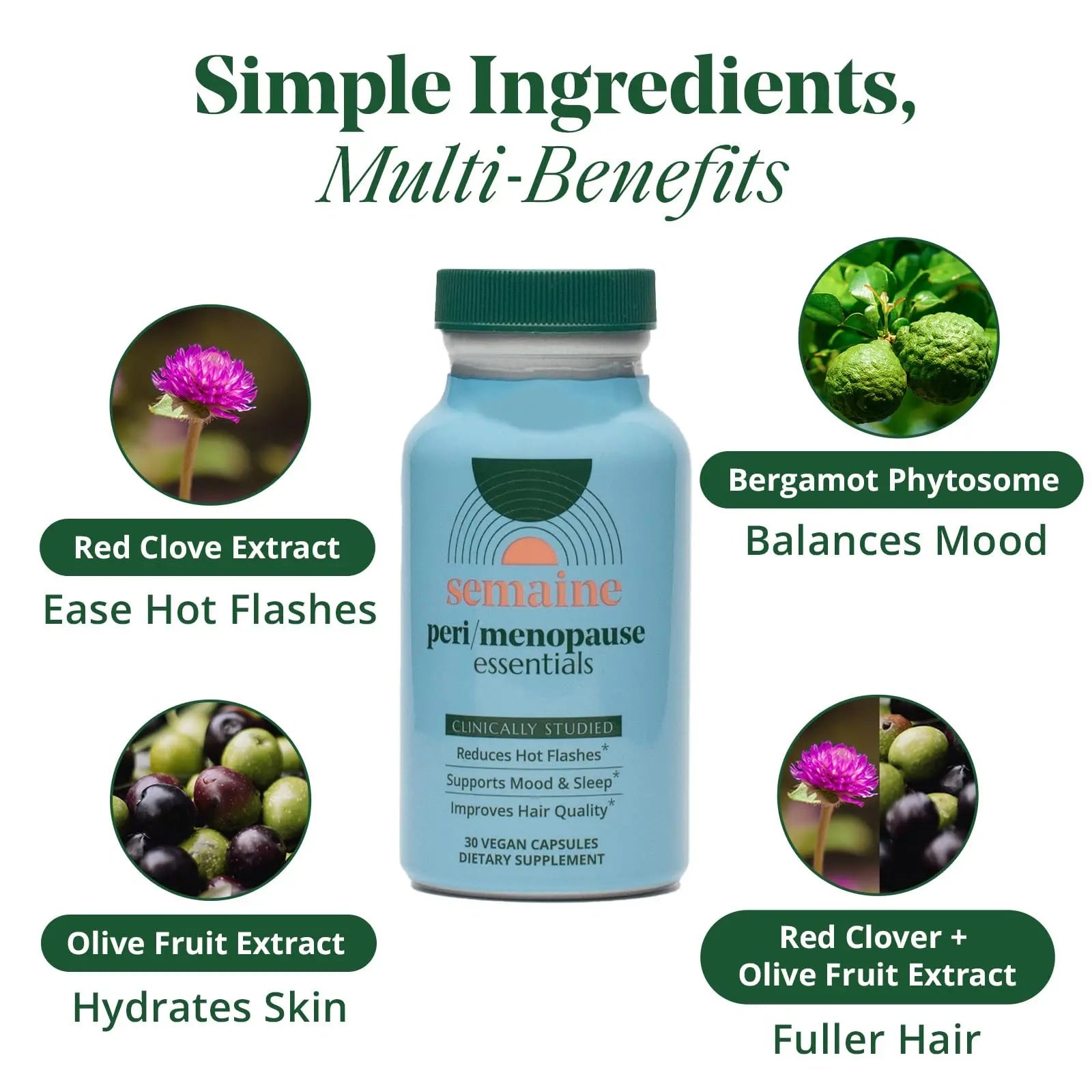 Advanced Menopause Relief Supplement for Women - Promotes Mood, Reduces Hot Flashes Semaine Au supplements