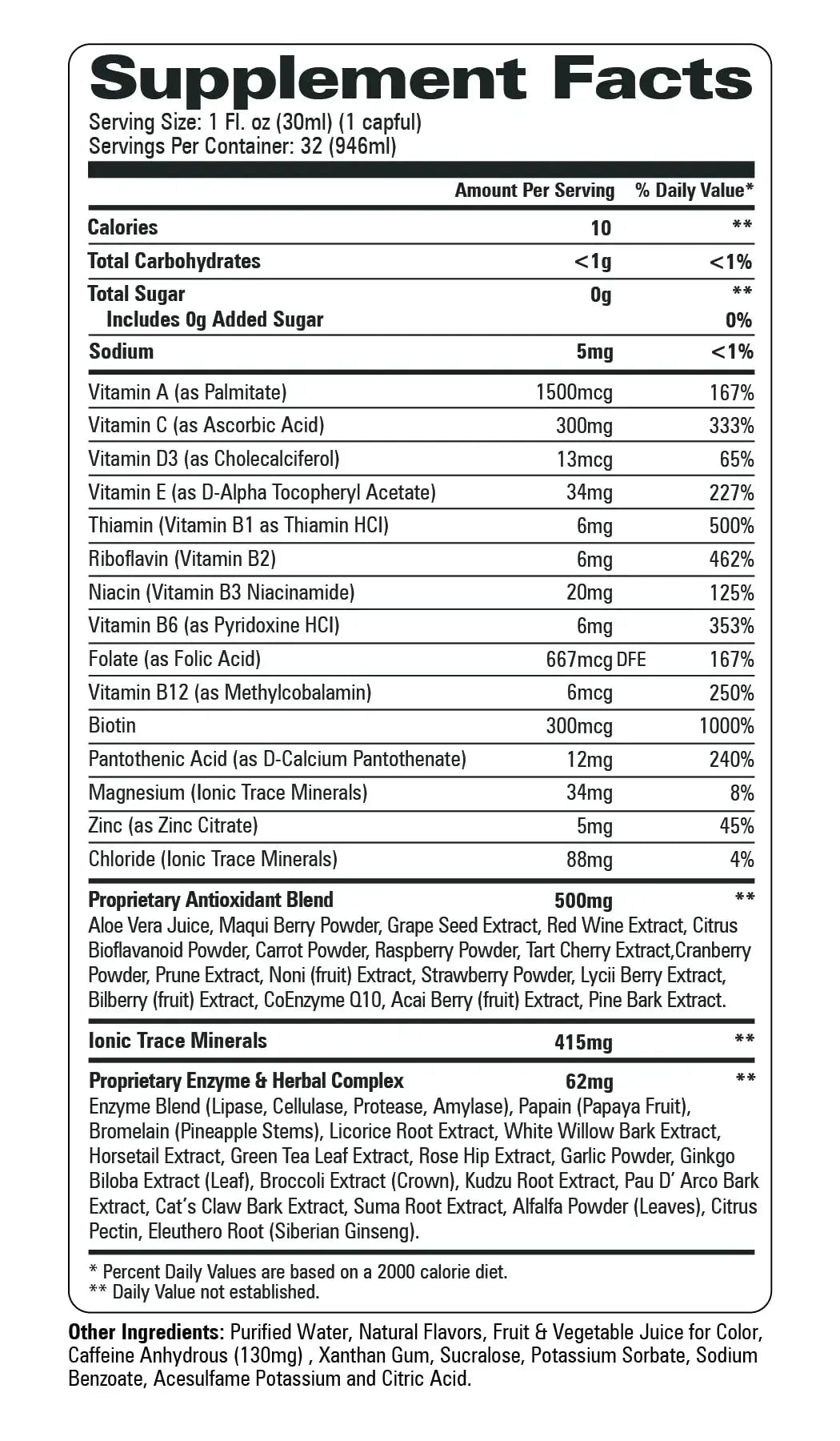 Liquid Vitamin Turbo Power Plus: 47 Vitamins, Enzymes, Vitamin D3, Vitamin A, Vitamin C, and Zinc for Men, Women, Teens, and Kids Turbo Power Au supplements