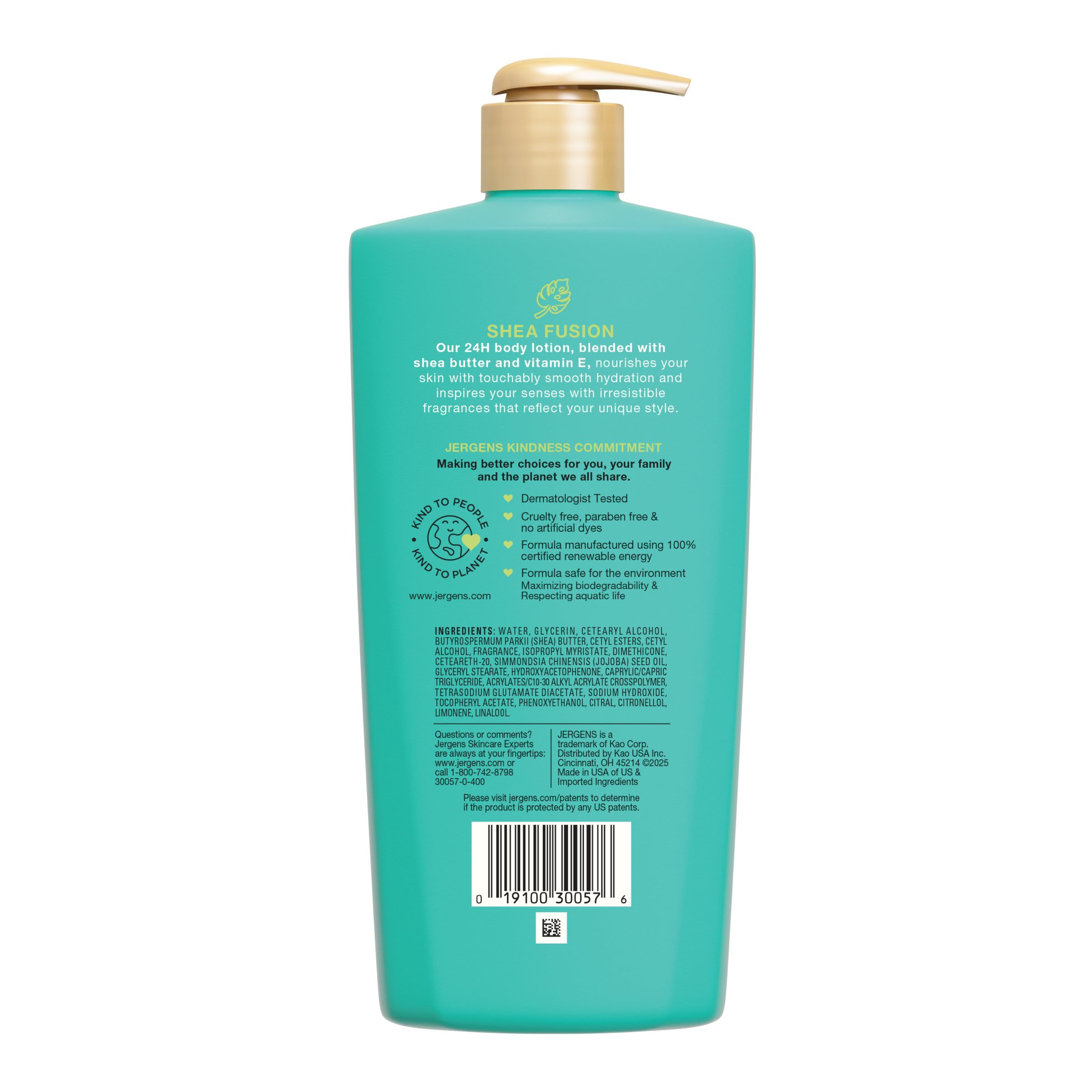 Jergens Shea Fusion Tropical Escape Body Lotion, Moisturizer with Shea Butter & Vitamin E, 14 Fl Oz