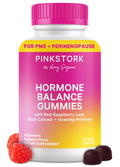Pink Stork Hormone Balance Gummies for Women – PMS, Menopause & Estrogen Support – Mood, Bloating, Hot Flashes & Energy – Red Raspberry Leaf, Black Cohosh, Primrose – 60 Vegan Gummies Pink Stork Au supplements