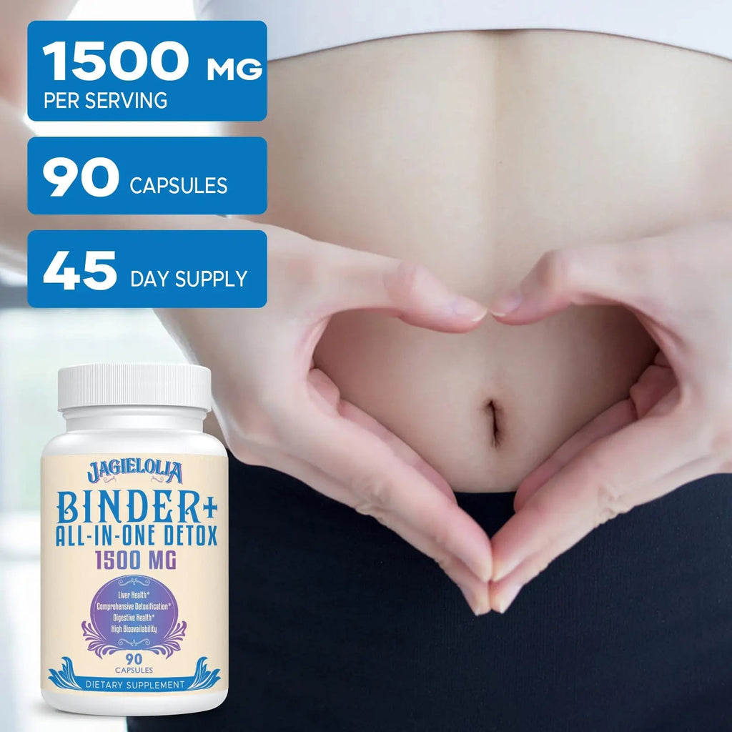 All-In-One Detox Binder Supplement 1500 MG - High Bioavailability, Liver Gut Detox Cleanse Jagielolia Au supplements