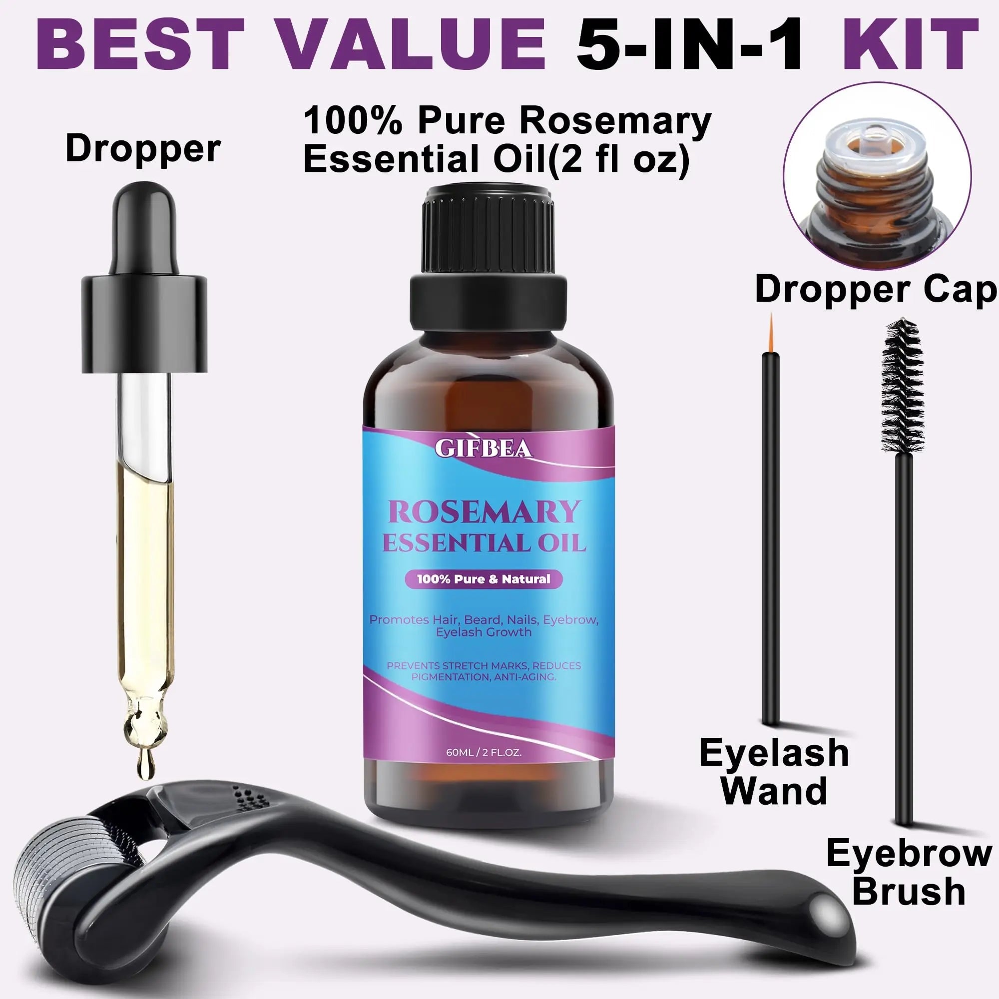 Rosemary Oil for Hair Growth,100% Pure Undiluted Light-Weight Non-Greasy Rosemary Essential Oil GIFBEA Au supplements