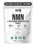 Pure NMN Powder Nicotinamide Mononucleotide Quick Dissolved NMN Supplement Powder 100% Unflavored NMN Supplement Supports NAD+ Levels Vegan Friendly Non-GMO, 50g WHYZ Au supplements