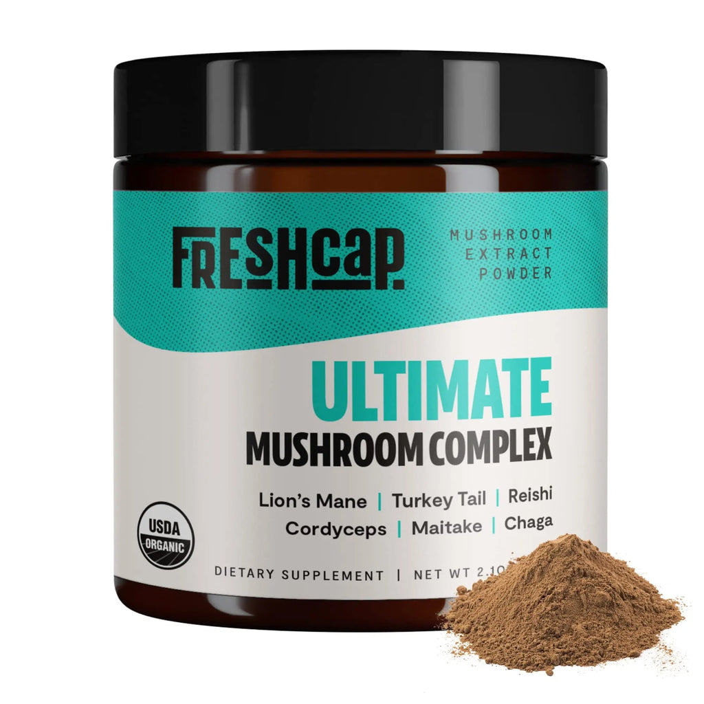 FreshCap Ultimate Mushroom Complex Powder - Lions Mane, Reishi, Cordyceps, Chaga FreshCap Mushrooms Au supplements