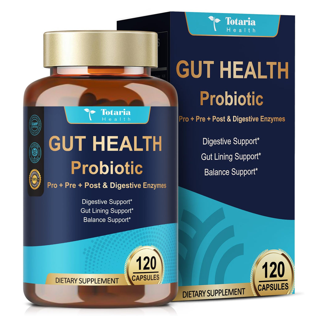 14-in-1 Gut Health with Probiotics, Prebiotics, Postbiotics & Digestive Enzymes for Women & Men, 60 Billion CFU Probiotics for Digestion, Strong Immunity,
