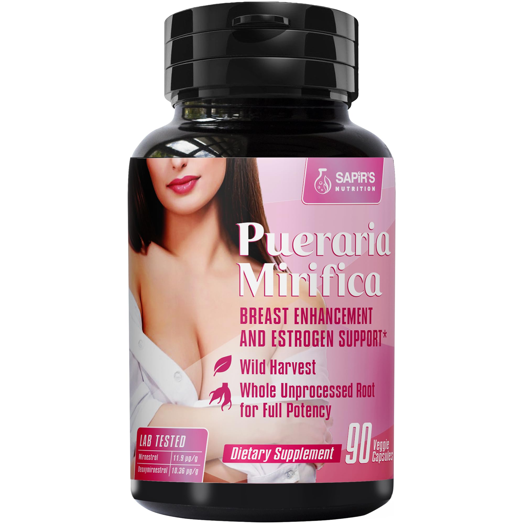 Pueraria Mirifica Capsules 2000mg Daily - Breast Enhancement Pills and Estrogen Supplement for Women and Men, Breast Enlargement Pills for Women and Transgender - Breast Growth Breast Enhancer Sapir's Nutrition Au supplements