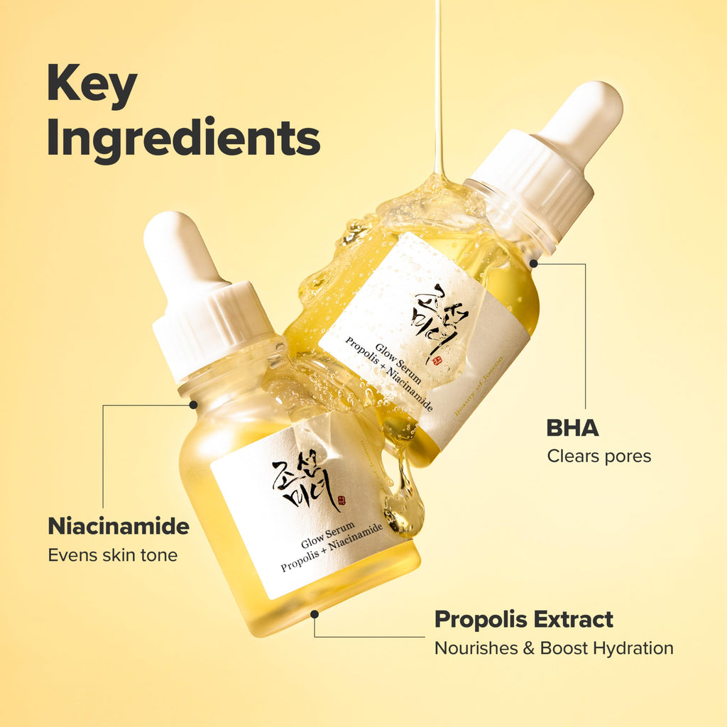 Beauty of Joseon Glow Serum Propolis and Niacinamide Hydrating Facial Soothing Moisturizer for Uneven Skin
