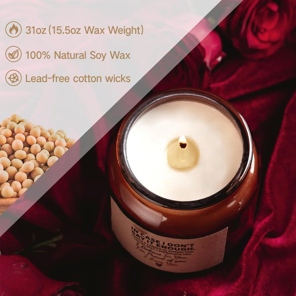 Candle Amber Moss Scented, Valentines Day Gifts for Her Girlfriend Wife, Romantic Anniversary YINUO LIGHT Au supplements