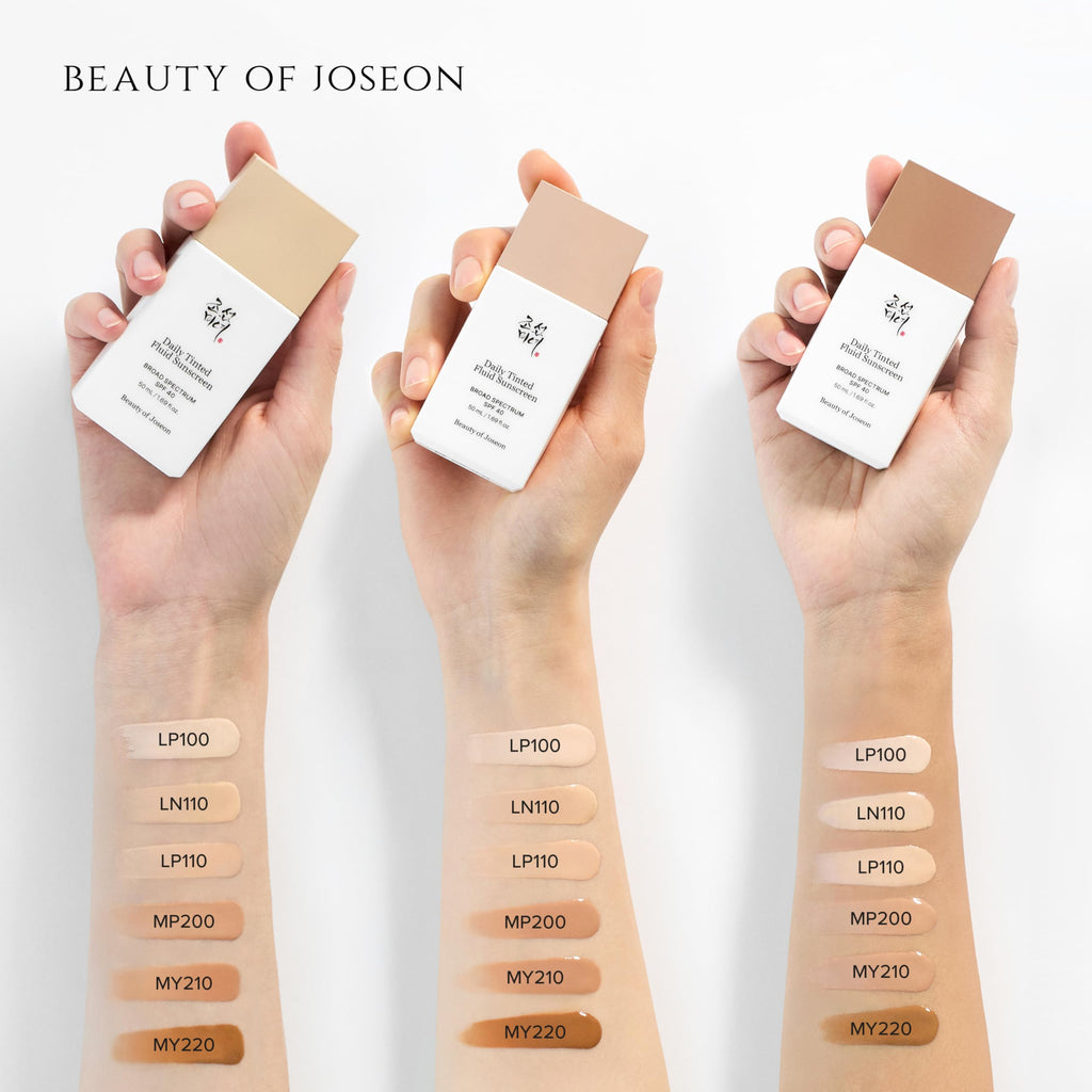 Beauty of Joseon Daily Tinted Fluid Sunscreen 12 Shades for Face Moisturizing Broad Spectrum SPF 40 Korean Skincare 50ml, 1.69 fl.oz