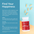 BRAINMD Dr Amen Happy Saffron Plus - 90 Capsules - with Saffron Flower Extract, Curcumin & Zinc - Vegan