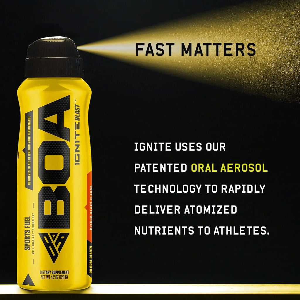 BOA Ignite Blast – Oral Aerosol Rapid Energy Solution – Pre Workout with Caffeine, B Vitamins BOA Nutrition Inc Au supplements