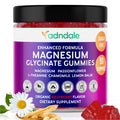Adndale 90CT Magnesium Glycinate Gummies. Sugar Free Chews for Adults & Kids. Raspberry Flavour